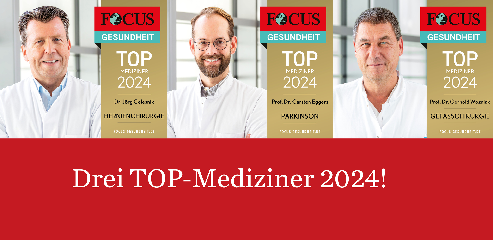 Drei Top-Mediziner 2024